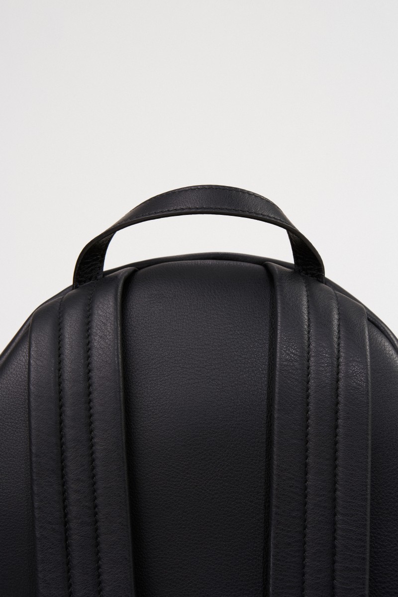 Balenciaga Leder-Rucksack mit Logo Schwarz