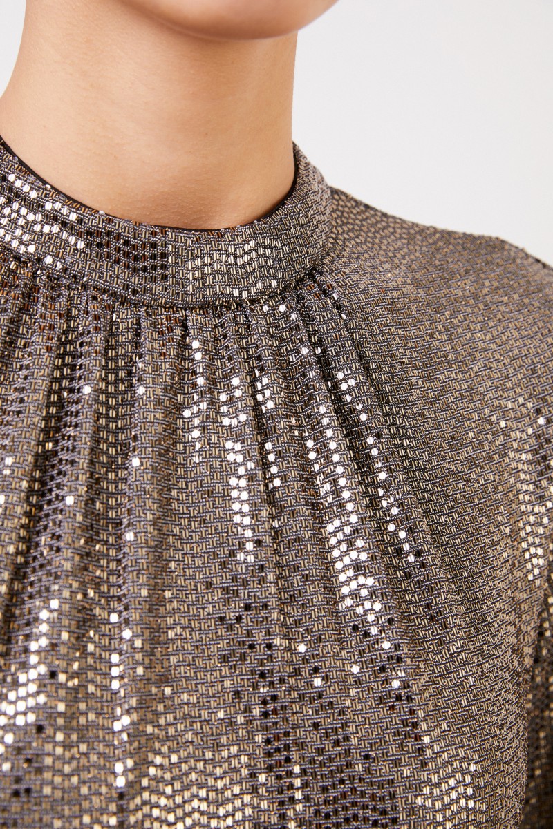 Steffen Schraut Kleid mit Paillettendetails Gold