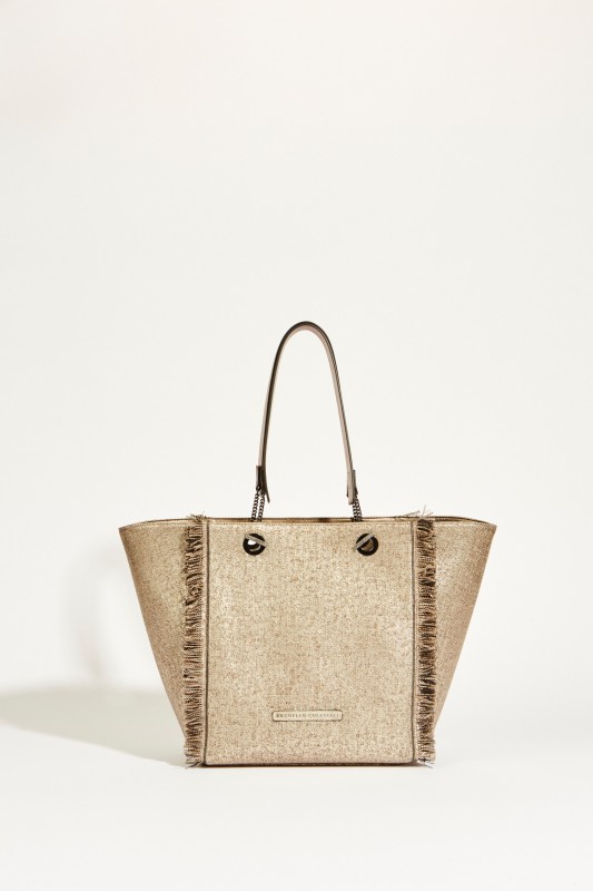 Wendbarer Shopper Beige/Bronze