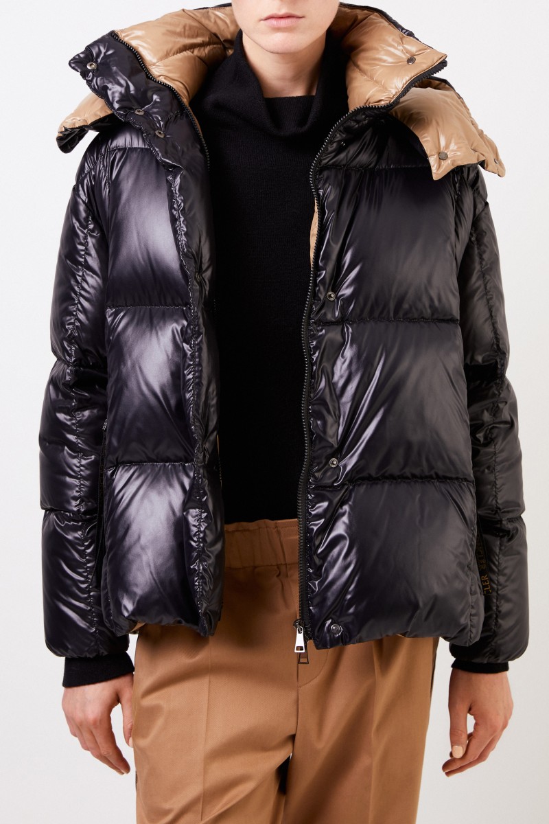 Oversize Daunenjacke 'Paran' Schwarz/Beige