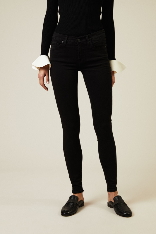 Jeans 'The Skinny Slim Illusion' Schwarz