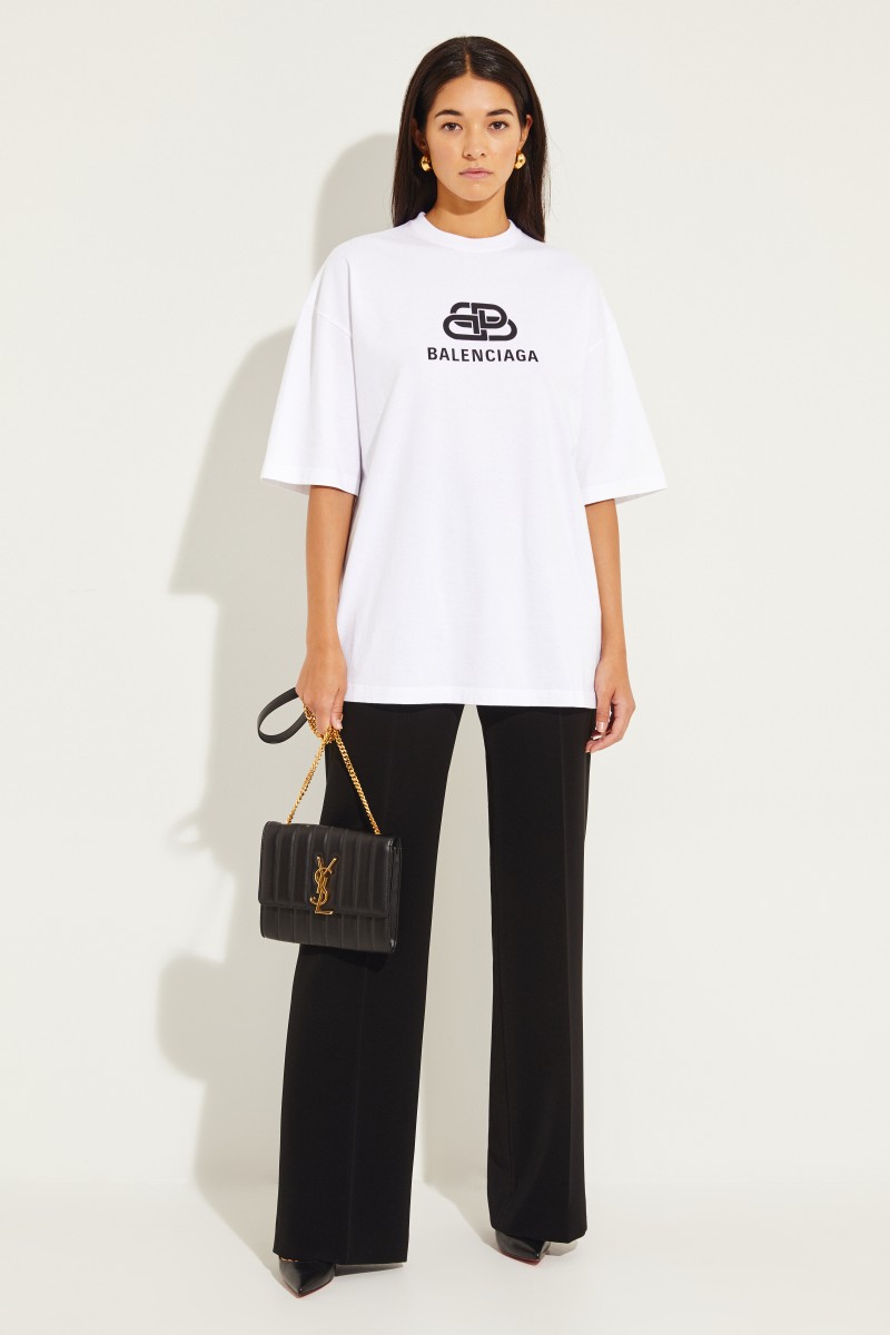 Oversize Shirt mit Logo Weiß
