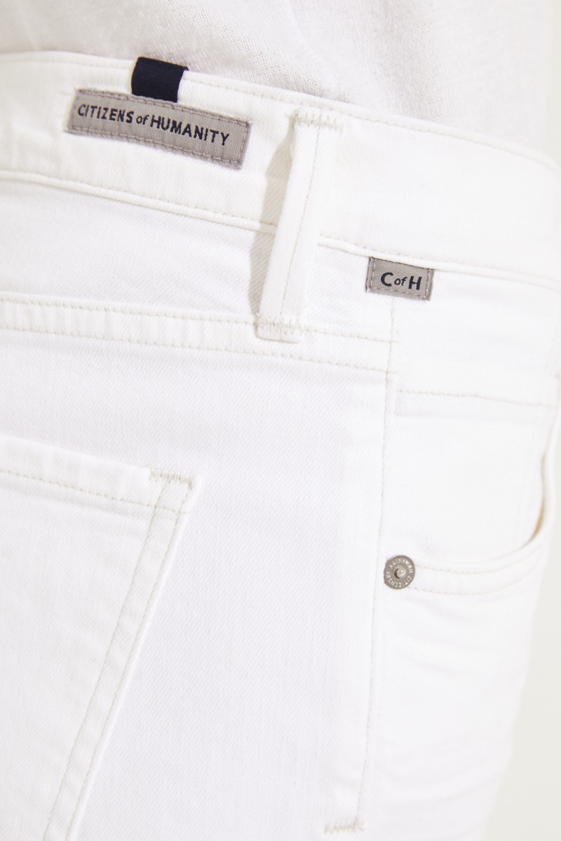 Slim Fit Crop Jeans 'Elsa' Weiß