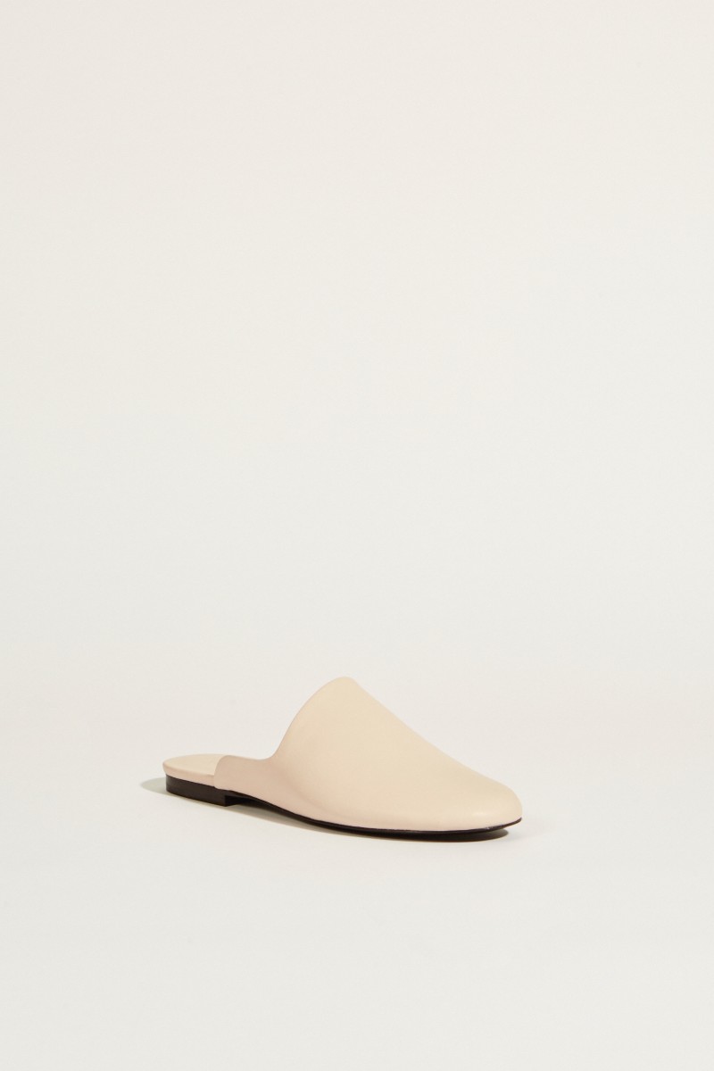 Leder-Slipper Rosé