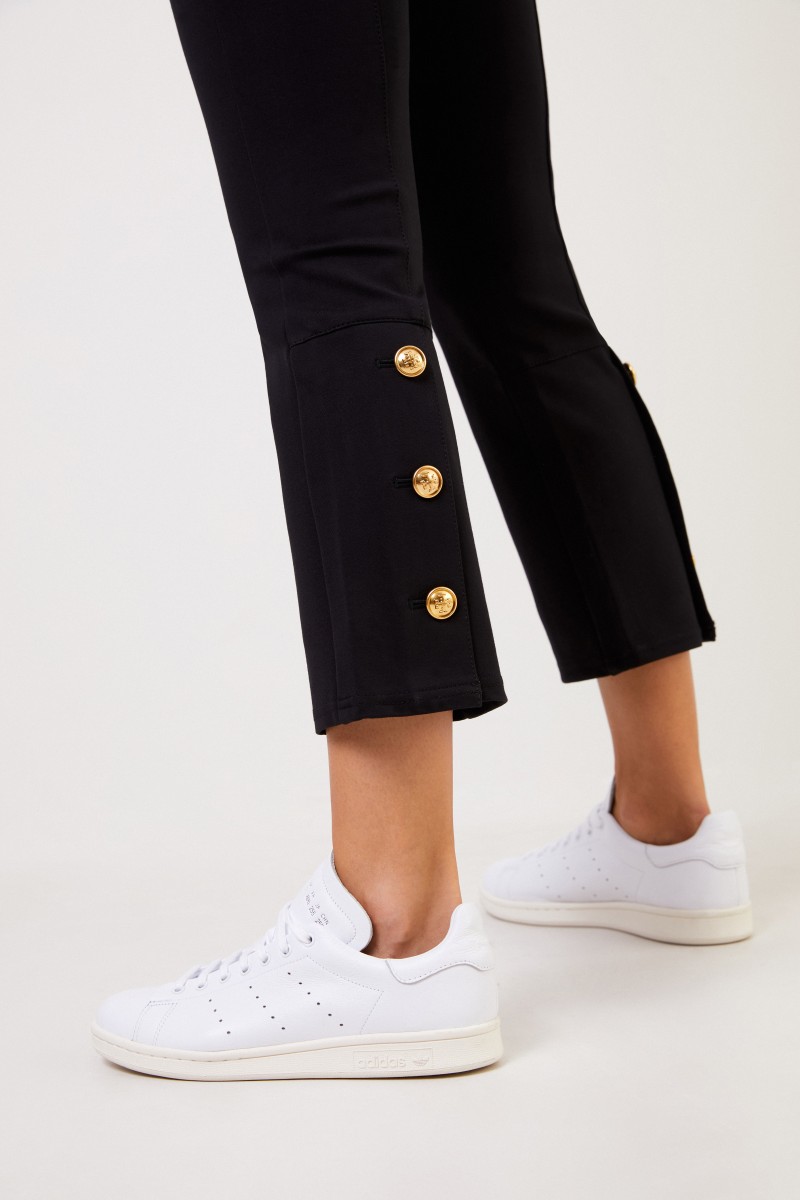 Tory Burch Hose mit ausgestellten Säumen Schwarz
