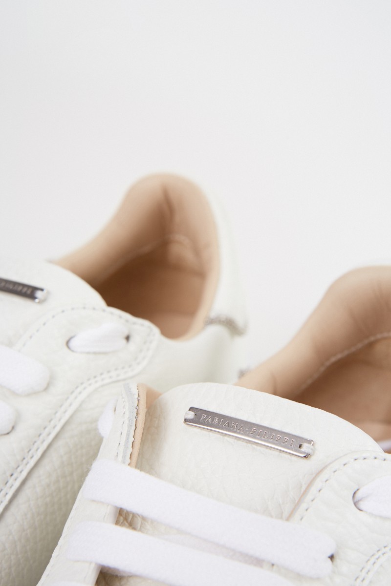 Fabiana Filippi Sneaker mit Perlenverzierung Weiß