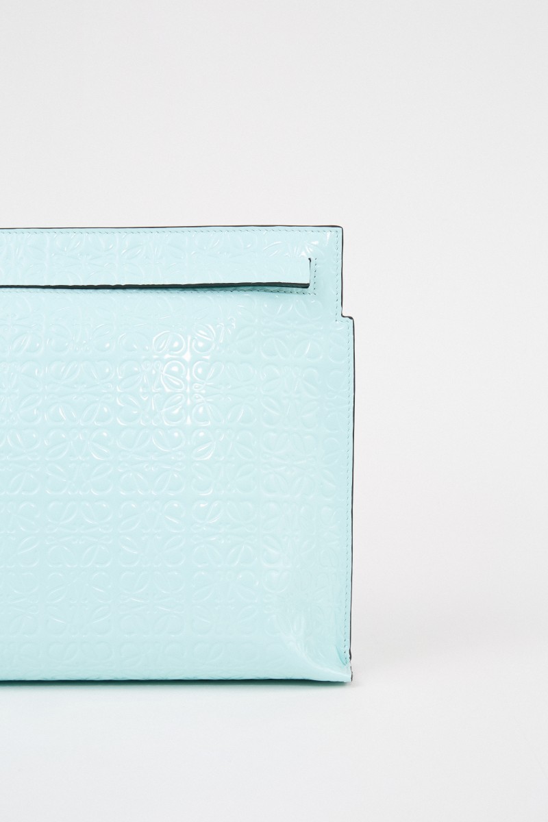 Loewe Clutch 'Pouch Repeat'' mit Logo Mint