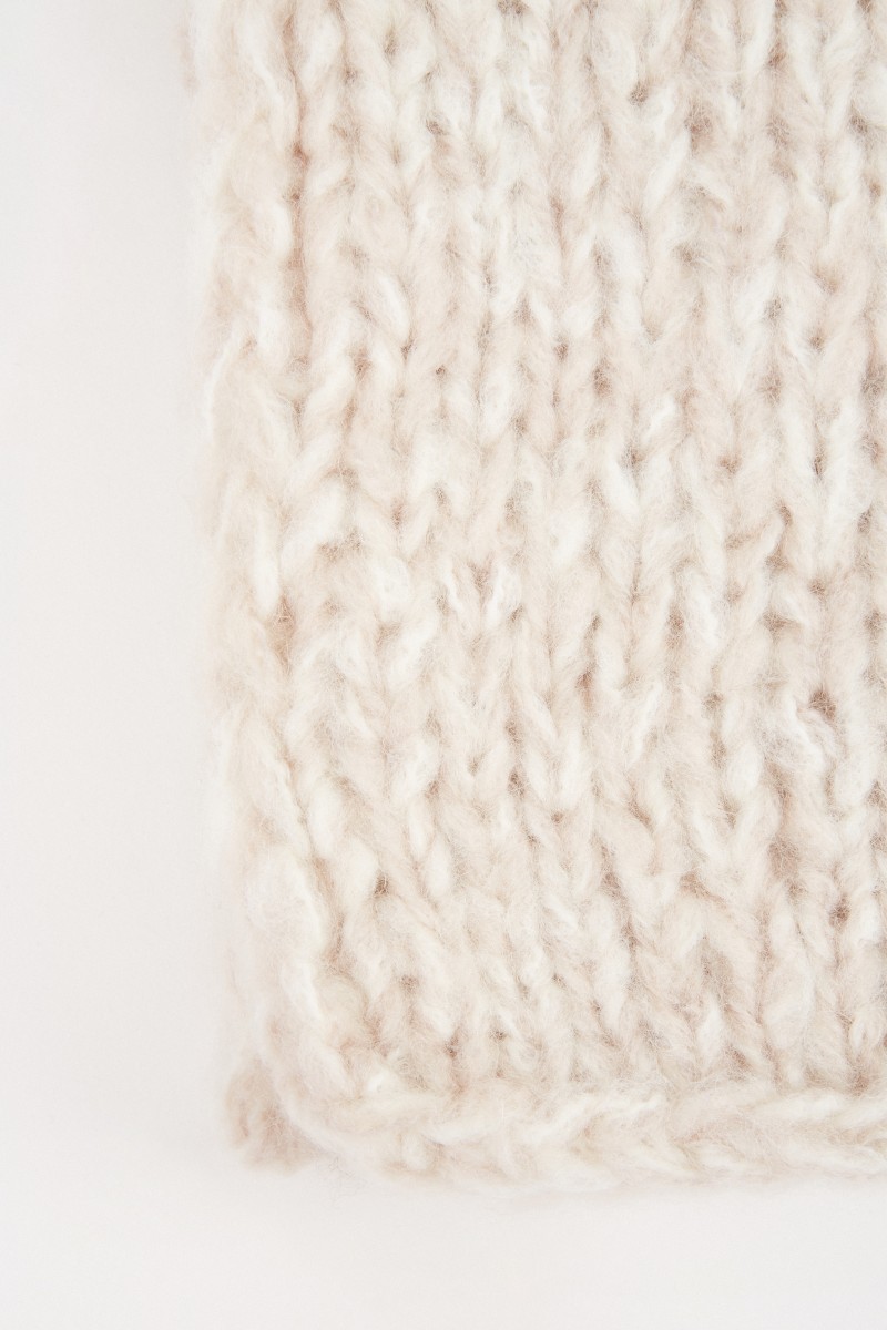 Iris von Arnim Cashmere-Handstrickschal 'Admira' Ecru/Natur