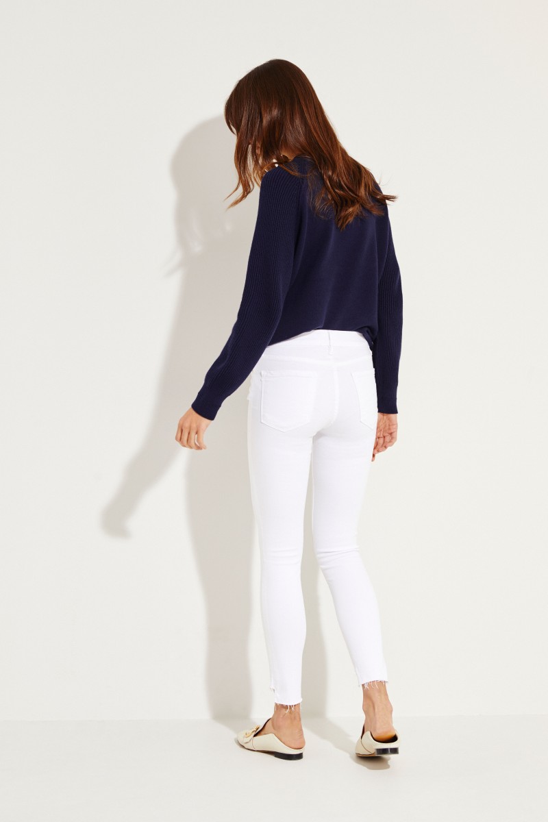 Mid-Rise Skinny Jeans 'Jeanne' Weiß