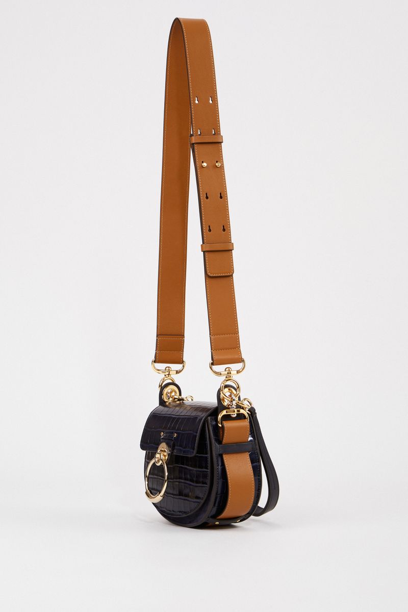 Chloé Umhängetasche 'Tess Croco Small' Full Blue