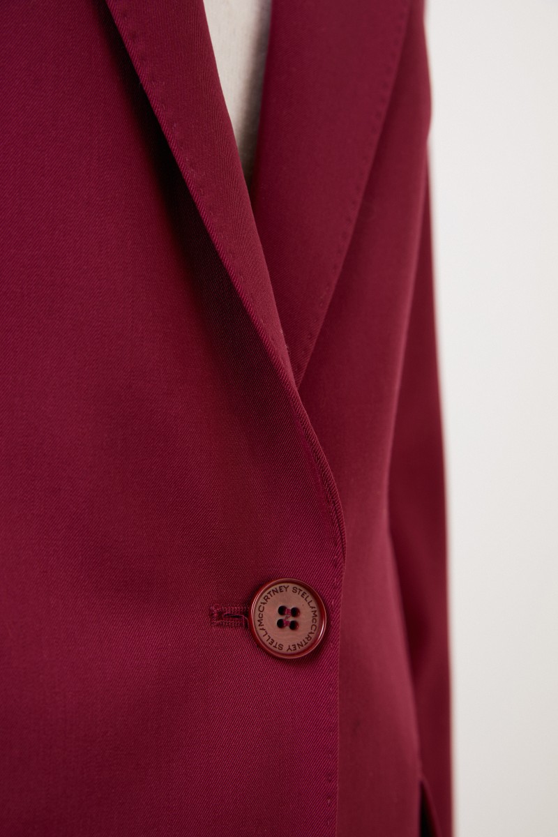 Stella McCartney Klassischer Long-Blazer Burgundy