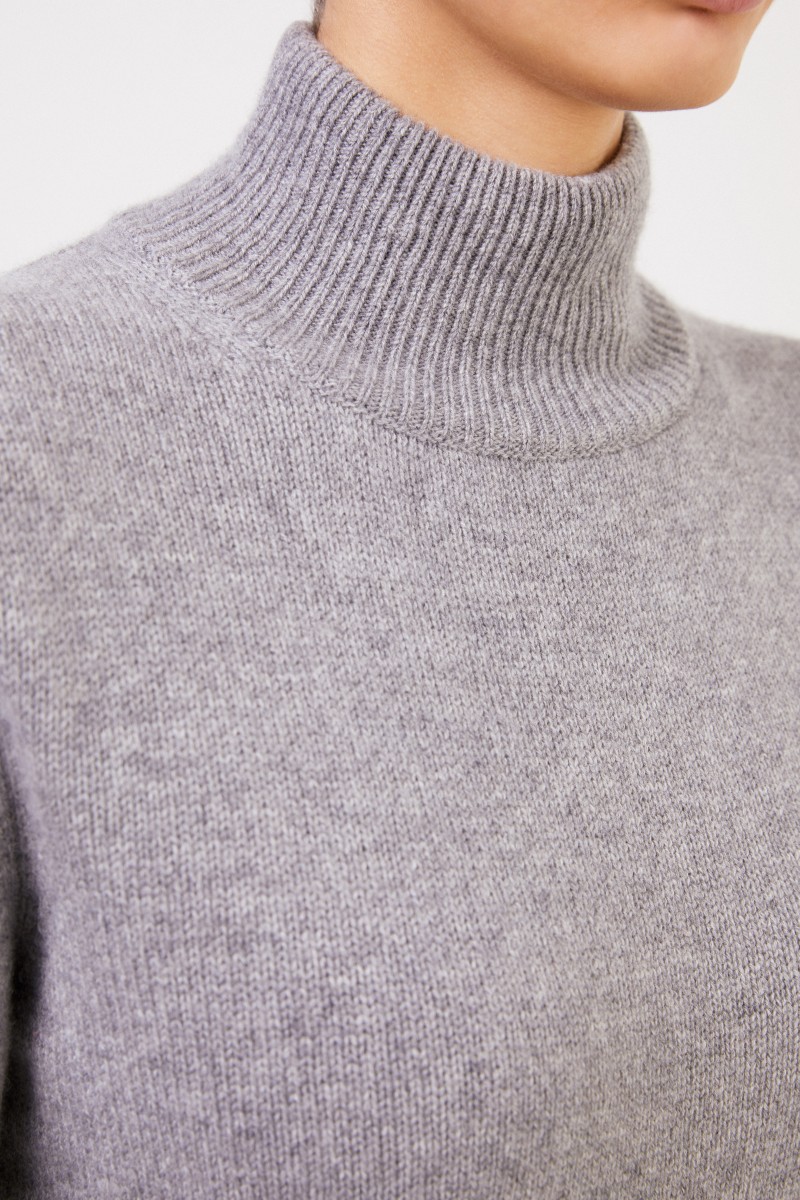 Iris von Arnim Cashmere-Pullover 'Caiola' mit Turtleneck Grau