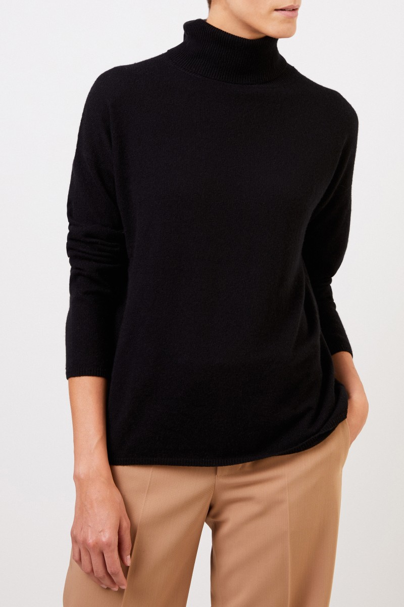 Iris von Arnim Cashmere-Pullover 'Cinja' mit Rollkragen Schwarz