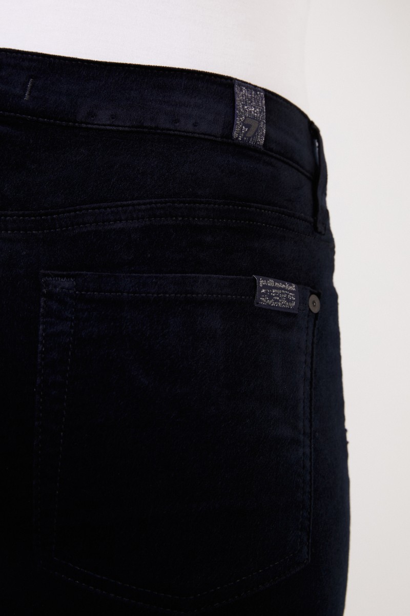 7 for all mankind Samt-Jeans 'The Skinny' Marineblau