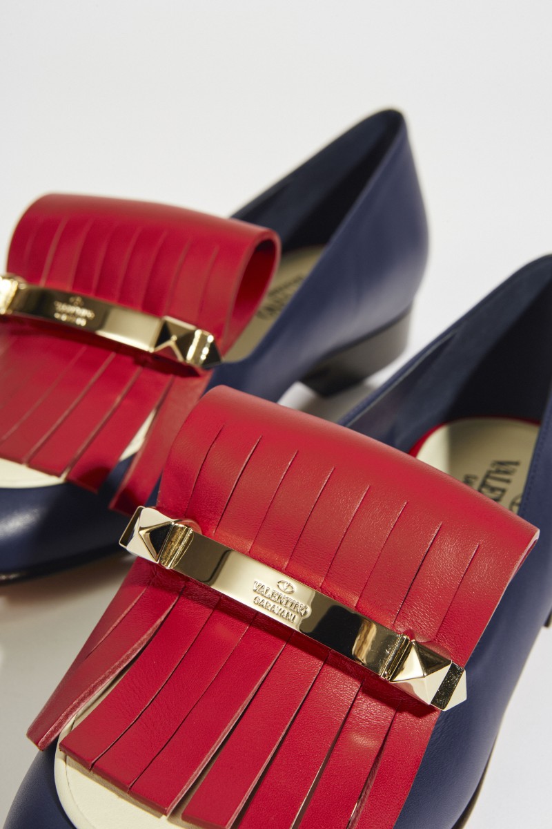 Tricolor Leder-Loafer Multi