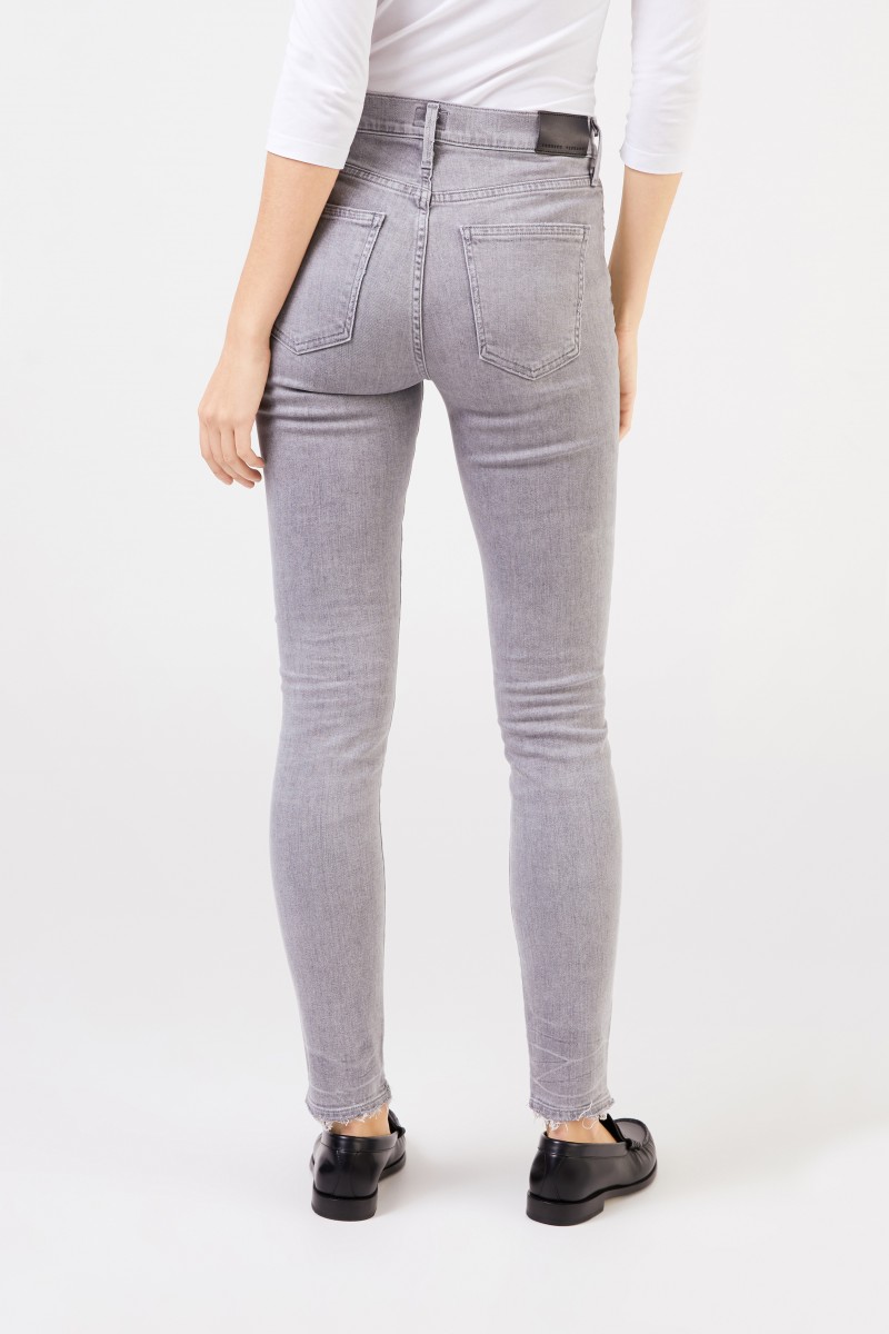 Citizens of Humanity Highrise Skinny-Jeans 'Rocket' Grau
