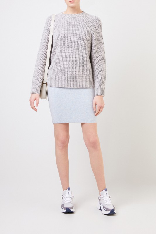 Cashmere-Seiden-Rock 'Pavla' Hellblau