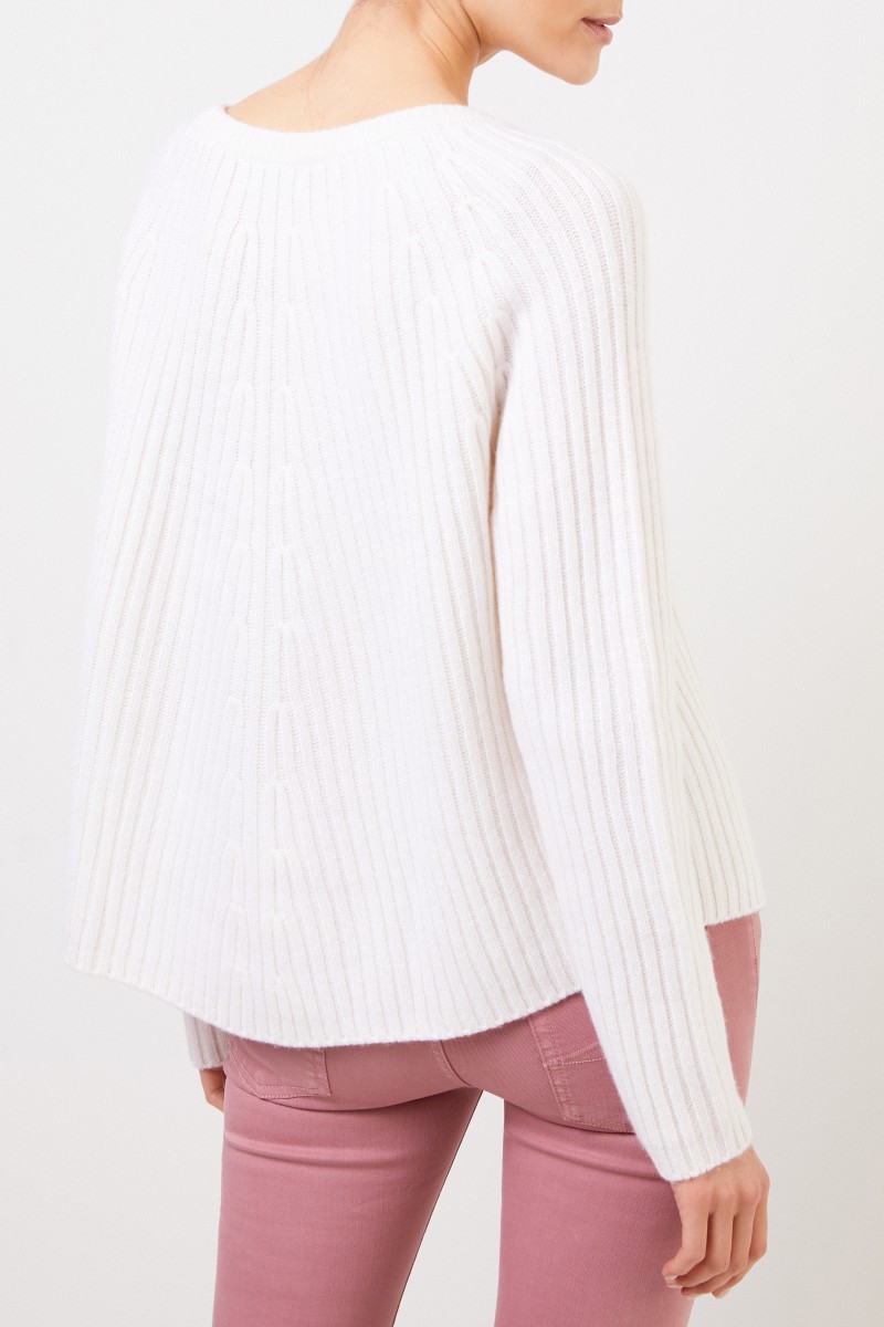 Woll-Cashmere-Pullover Weiß
