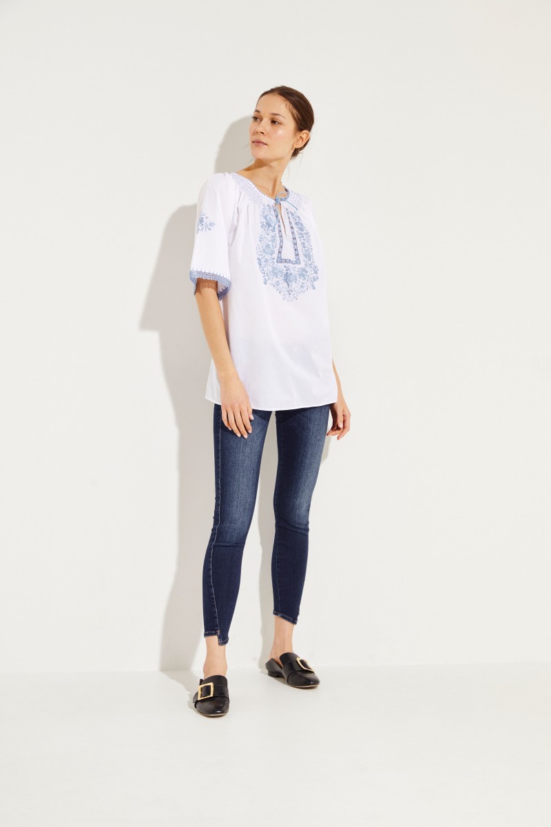 Skinny Jeans 'The Skinny Crop' Blau