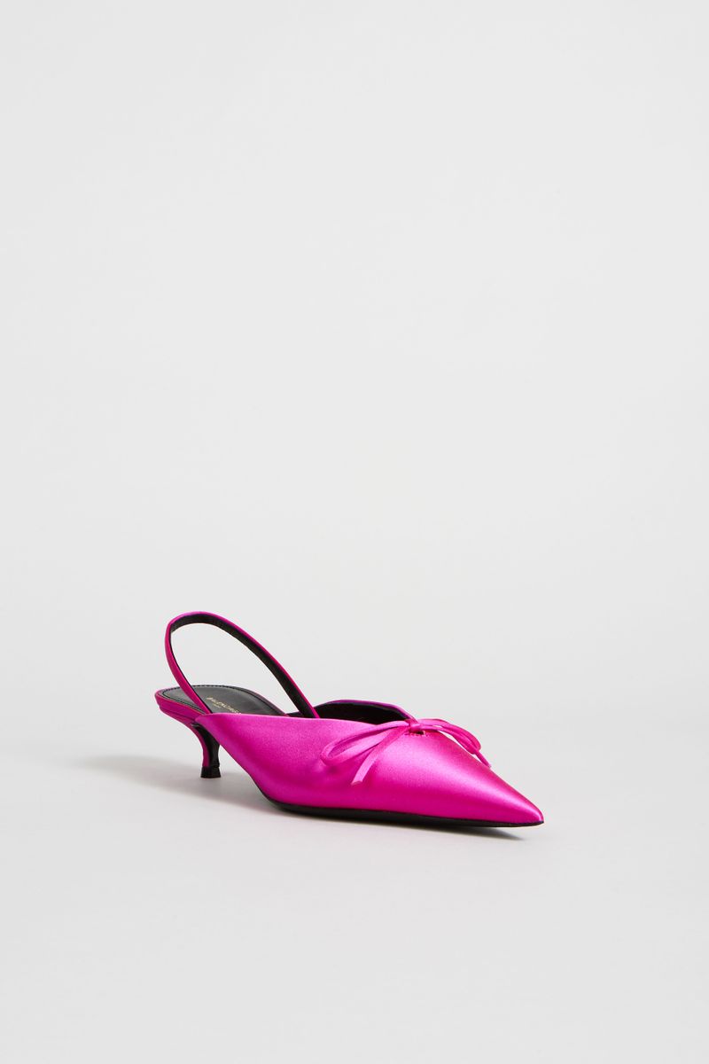 Slingback mit Schleife Fuchsia