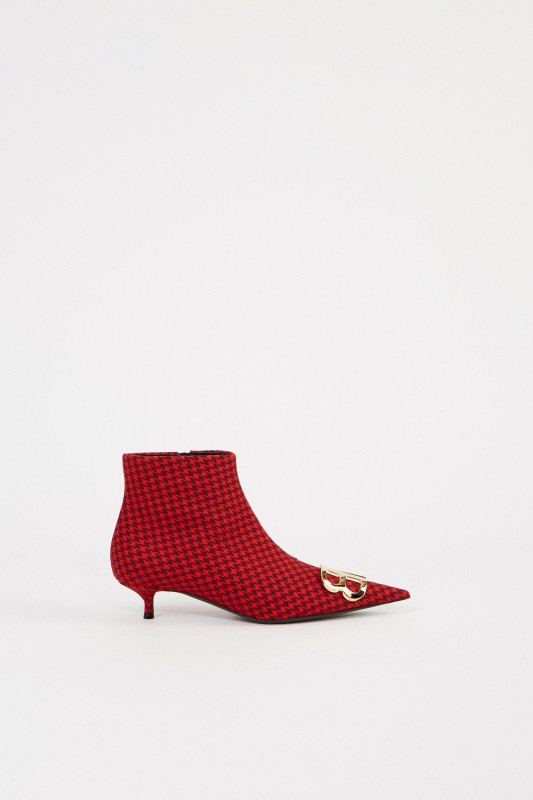 Balenciaga Stiefelette mit Logo Rot/Schwarz