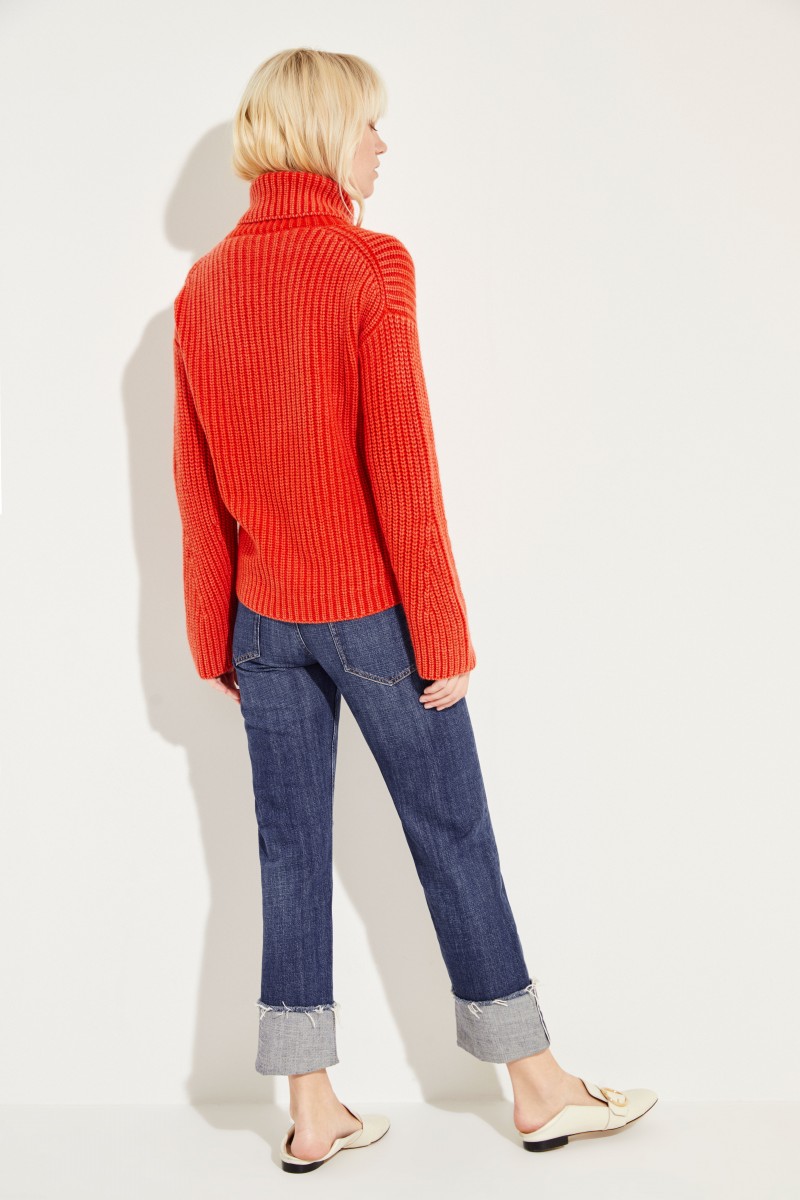 Cashmere-Rollkragenpullover 'Maryna' Rot