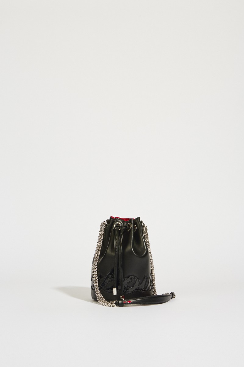 Leder-Beuteltasche 'Marie Jane' Schwarz